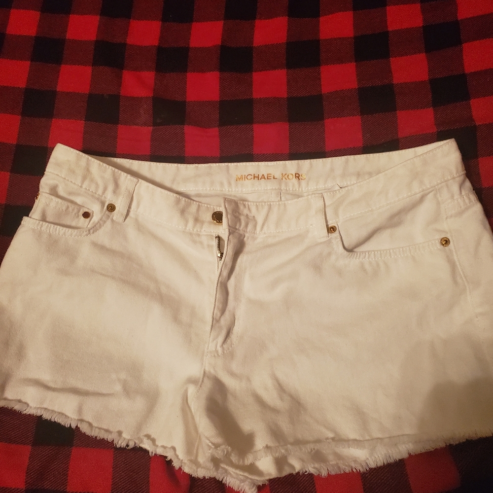 Michael Kors white denim shorts size 12